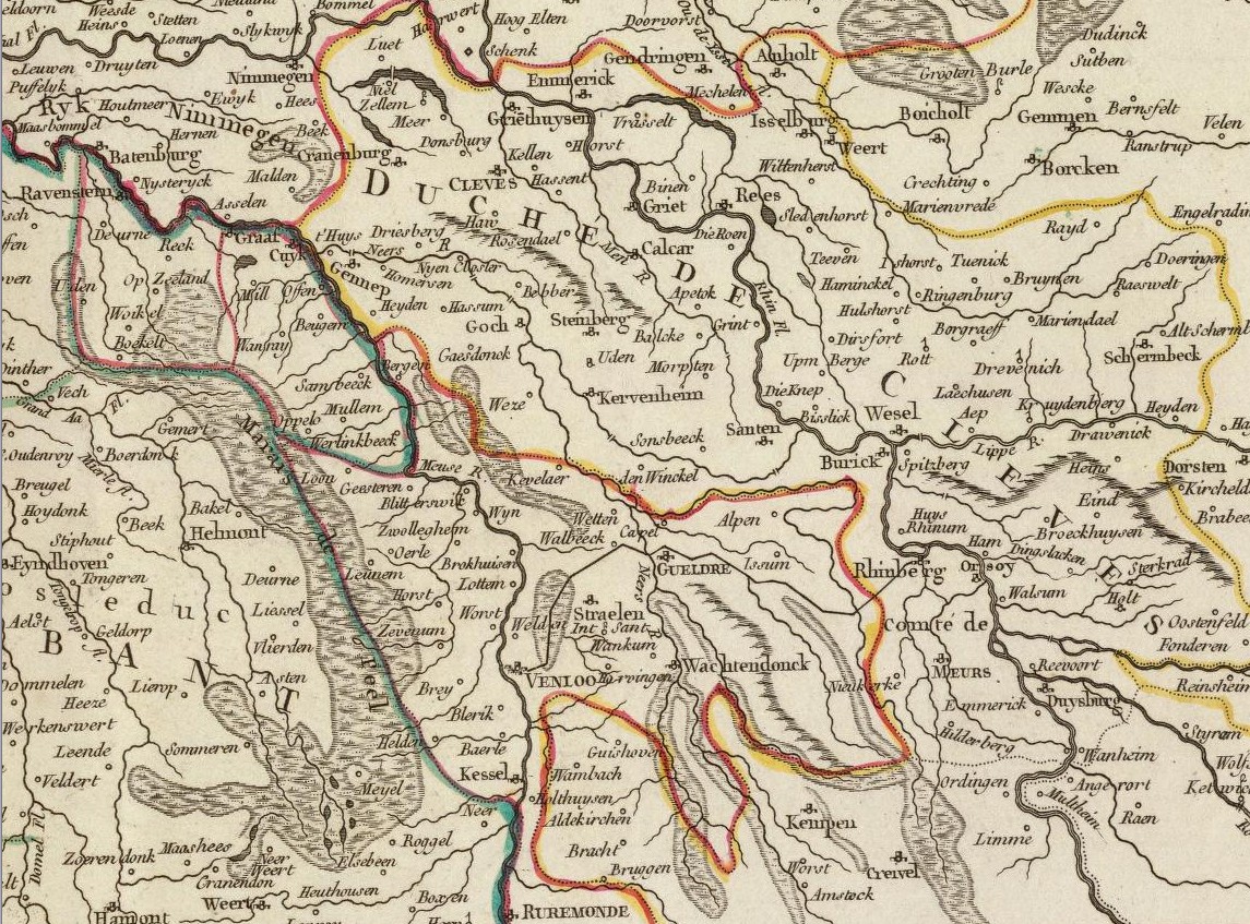 Vaugondy Verenigde provincies, detail